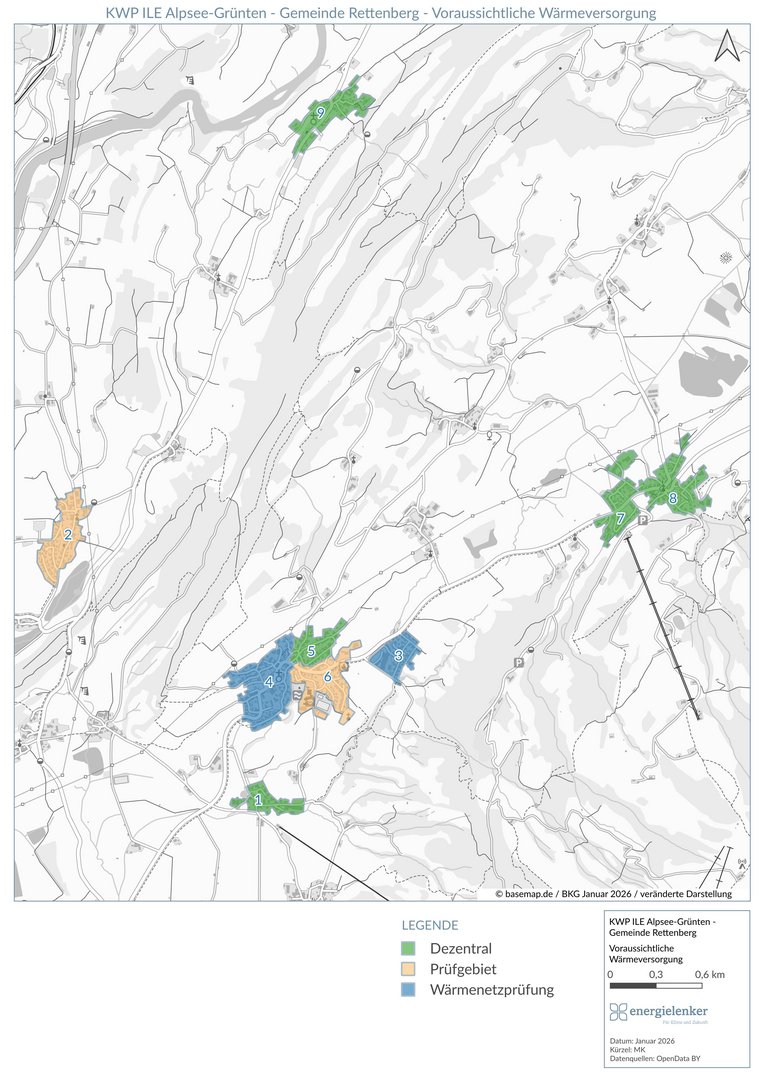 Voraussichtliche Wärmeversorgung Rettenberg